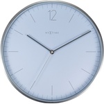 NeXtime Стенен часовник Essential Silver бял (3254WI)