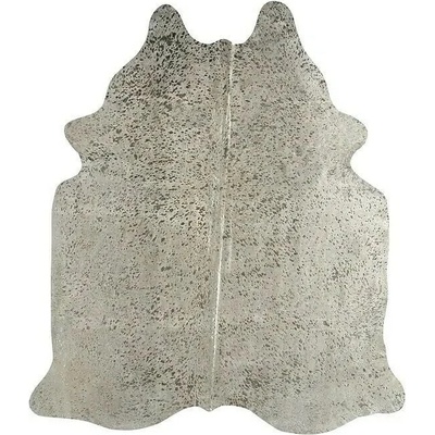 Dekoračná kožušina, pravá hovädzia koža, 3–4 m², striebristá, FK11001311SIL