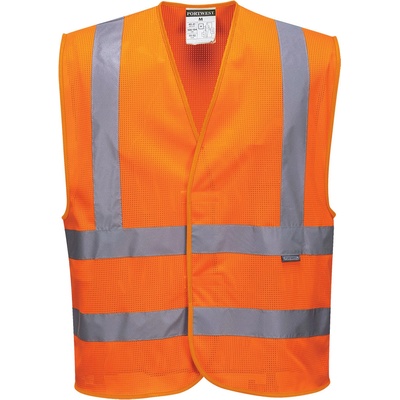 Portwest hi-vis c370 / Светлоотразителна мрежеста жилетка - hv Оранжева 4xl/5xl (c370orr4x/5x)