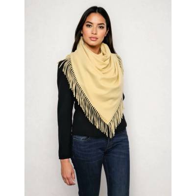 Classic Scarf žlutá kašmírová šála