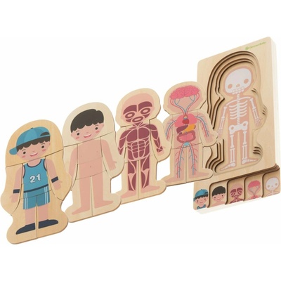 KIK KX5957_1 puzzle montessori časti tela chlapec 24477