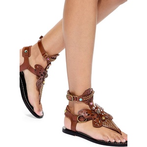 Kurt Geiger London сандали с каишки дамски кожени Boho Butterfly Gladiator