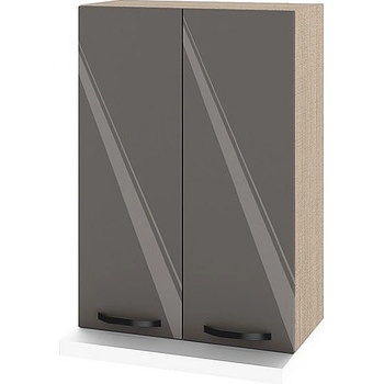 Image 1 of ИРИМ Висок горен кухненски шкаф за аспиратор с две врати Сити МФ-Антрацит гланц-05-117 60/30/86 см