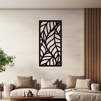dřevo života Dekorační panel LEAF Rozměry (cm): 50x95, Zvolte barvu dekoru: Černá