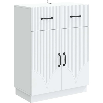 vidaXL Служебен шкаф Бяло 66 x 34, 5 x 87 см Инженерна дървесина (895325)