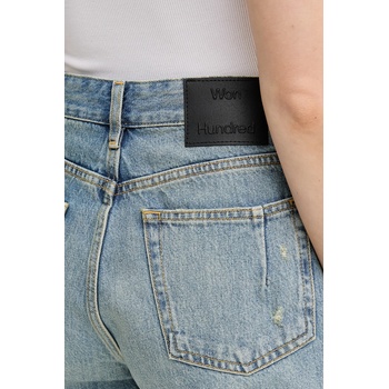 Won Hundred Дънков къс панталон Won Hundred в синьо с изчистен дизайн с висока талия 3673-15028 (3673.15028)