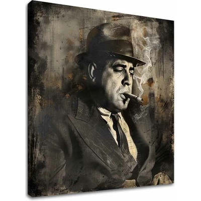 Obraz Al Capone - Dym a moc | dokončené rukou umelca - 80x80 cm