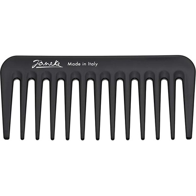 Janeke Black Line Small Supercomb hrebeň na vlasy na nanášanie gélových produktov 11 x 5 cm 1 ks
