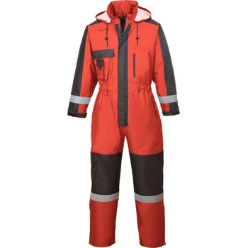 Portwest winter s585 / Зимен светлоотразителен гащеризон, водоустойчив - червен xxl (s585rerxxl)