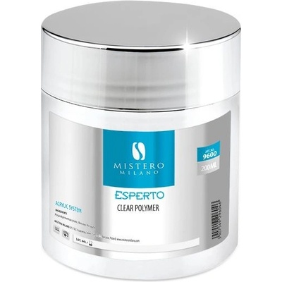 Mistero Milano akrylový prášek CLEAR POLYMER ESPERTO 200 ml