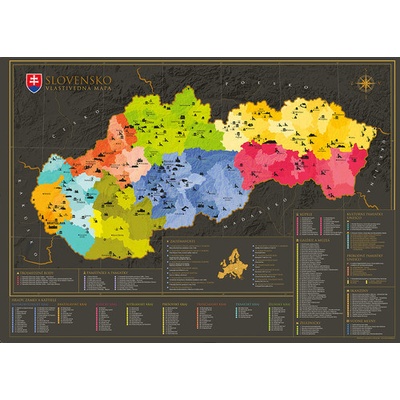 68travel Stieracia mapa Slovenska