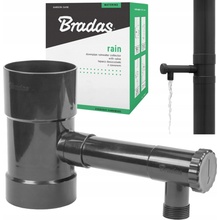 Bradas Lapač Sběrač dešťové vody s ventilem 100 mm černý