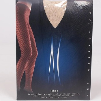 Image 1 of Дамски бежов чорапогащник с геометрични фигури