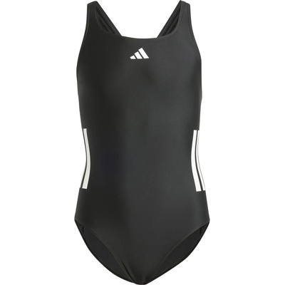 Adidas Детски бански костюм adidas Kid's 3 Stripes Bold Swimsuit - Black / White - размер 140 (EU) (750-1881-0113)