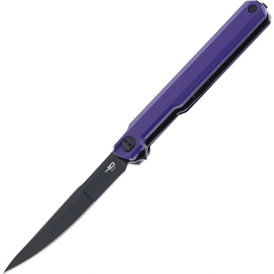 Bestech DUOZ 14C28N Black PVD with purple G10 handle BG65E
