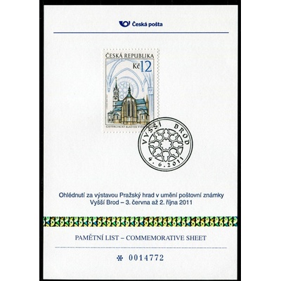 Česká pošta (2011) PLZ 6 - Pamětní list - Vyšší Brod