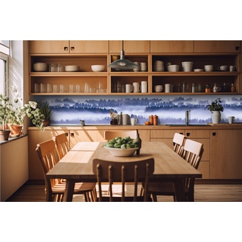 DIMEX ART s. r. o Фототапет за кухня - мъгла между дърветата 420 x 60 см