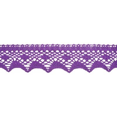 Bavlněná paličkovaná krajka 2070/40mm fialová/5m