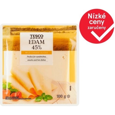 Tesco Edam 45% plátky 100 g