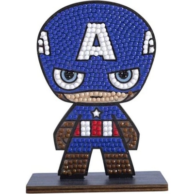 Craft Buddy Комплект за диамантена бродерия, Craft Buddy, Crystal Art Buddies, Капитан Америка, 7 части