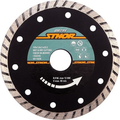 Sthor Kotouč diamantový 125x7,0x2,1x22,2mm Turbo