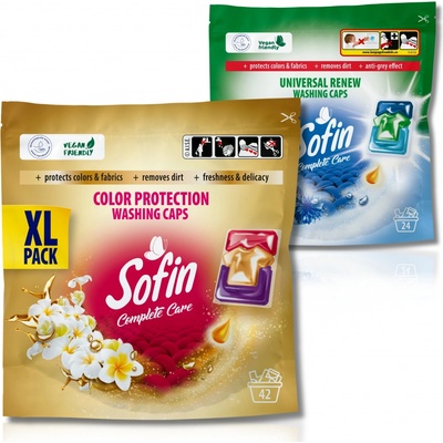 Sofin Kapsule na pranie farebných a svetlých tkanín Color + White 2 x 33 PD