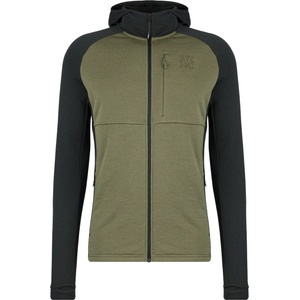 Stoic Мъжко вълнено яке Stoic MerinoFleece240 StorforsSt. Zip Hoody Merino hoodie - Black / Olive Green (005-6555-0212)