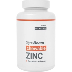 GymBeam Chewable Zinc Tablets 10 mg [60 Таблетки] Малина