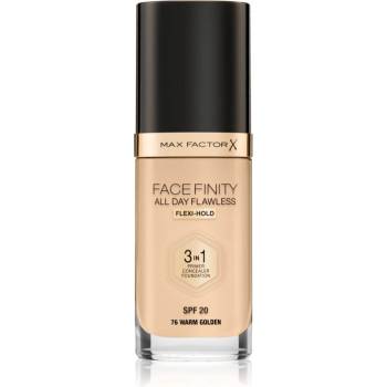 MAX Factor Facefinity All Day Flawless дълготраен фон дьо тен SPF 20 цвят 76 Warm Golden 30ml