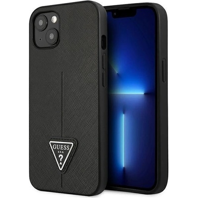 GUESS Кейс Guess GUHCP13SPSATLK за iPhone 13 mini 5, 4", черен / черен, твърд, SaffianoTriangle Logo (3666339040277)