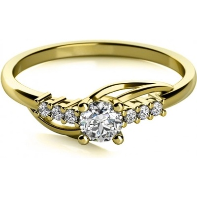 Couple Andros zásnubní prsten ze žlutého zlata se zirkony 1 0640.0Z00.0.53.001