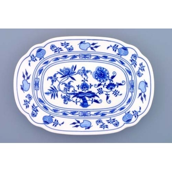 Český porcelán Dubí Cibulak misa plochá hranatá 24cm