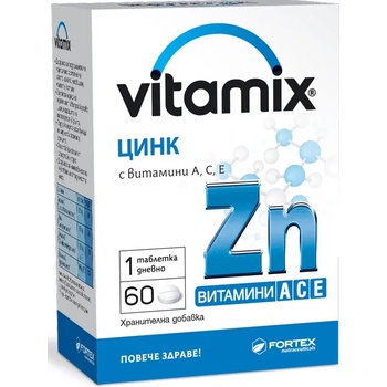 Fortex Vitamix Цинк с Витамин А, С, Е, 60 таблетки, Fortex
