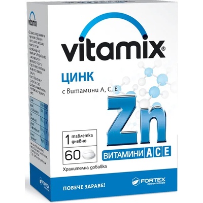 Fortex Vitamix Цинк с Витамин А, С, Е, 60 таблетки, Fortex