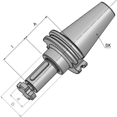 Frézovací trn ISO 50x32x60-35L pro frézy s podélnou unášecí drážkou , DIN69871 , MCT MCT-59100421