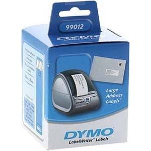 DYMO 99012, S0722400, 36 мм x 89 мм, бели хартиени етикети (S0722400)