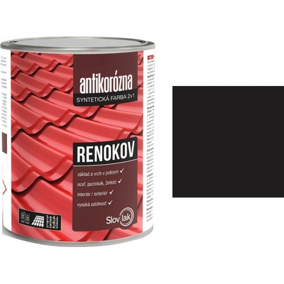 Renokov antikorozní barva na kov 2v1 10kg 0199 Černá