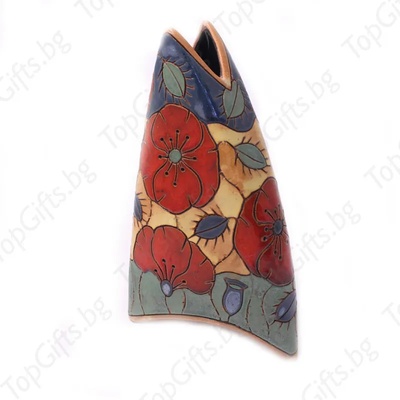 Керамична ваза с макове