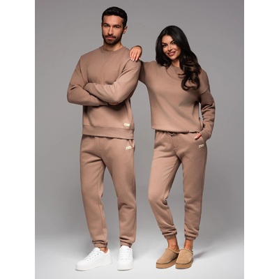 Ombre Clothing UNISEX спортен екип със спортни панталони и суитшърт - кафяв V16 Z109 Ombre Clothing Ombre Clothing | Kafyav | МЪЖЕ | XS/S