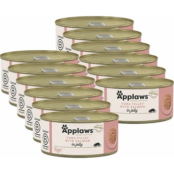 Applaws cat s tuniakom a lososom v želé 12 x 70 g