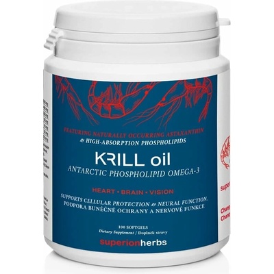 Superionherbs KRILL oil s asthaxantinem 100 kapslí