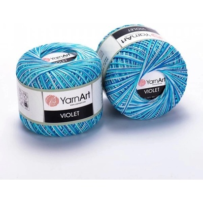 YarnArt Violet melange 510 - tyrkysovo-modro-bílá