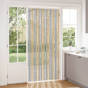 vidaXL Мрежа против насекоми Шенил Сив и бежов 100 x 220 cm 100% ПП (42034466)