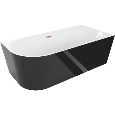 Mexen Mia 170x80 cm right black/white/brushed copper (52691708075P-65)