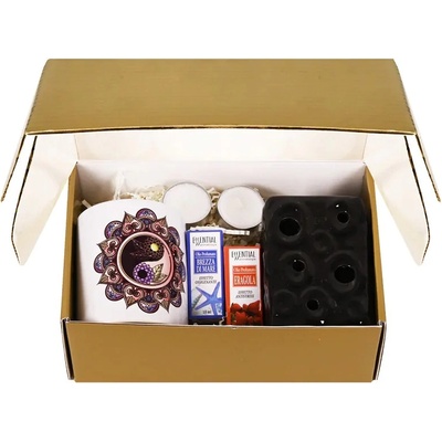 Комплект с аромалампа, чаша Мандала, 2 ароматни масла и 2 чаени свещи (К102247-2)