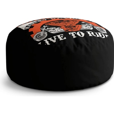 Sablio Okrúhly taburet Circle Harley-Davidson Live to ride: 38x48 cm