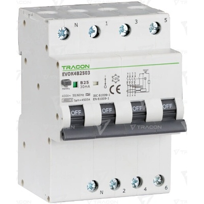 Tracon 4P B20A 30mA A EVOK4B2003