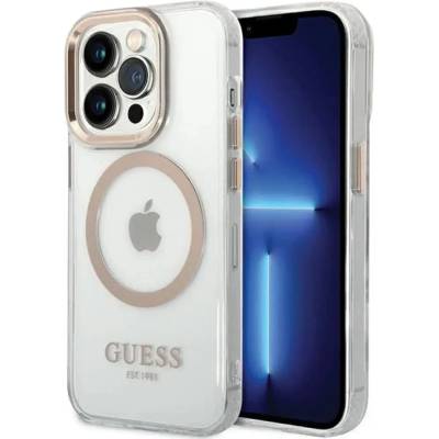 GUESS Калъф Guess Metal Outline Magsafe за iPhone 15 Pro Max - златен (3666339196929)
