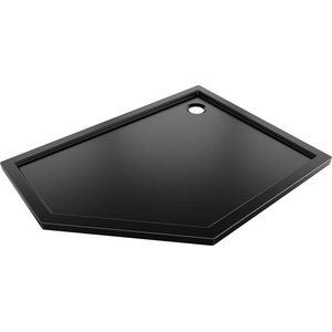 Mexen Flow петостенен плосък поддушов правоъгълник 100 x 90 см, черен мат - 46P709010R (46P709010R)