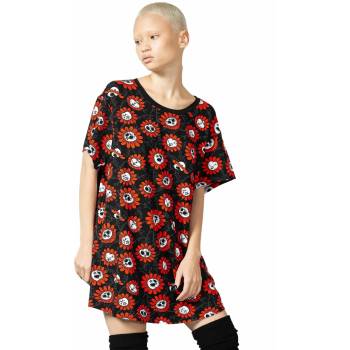 Image 1 of KILLSTAR дамска тениска (пижами) KILLSTAR - Gloomy Blossom Sleep - Черен - KSRA005965